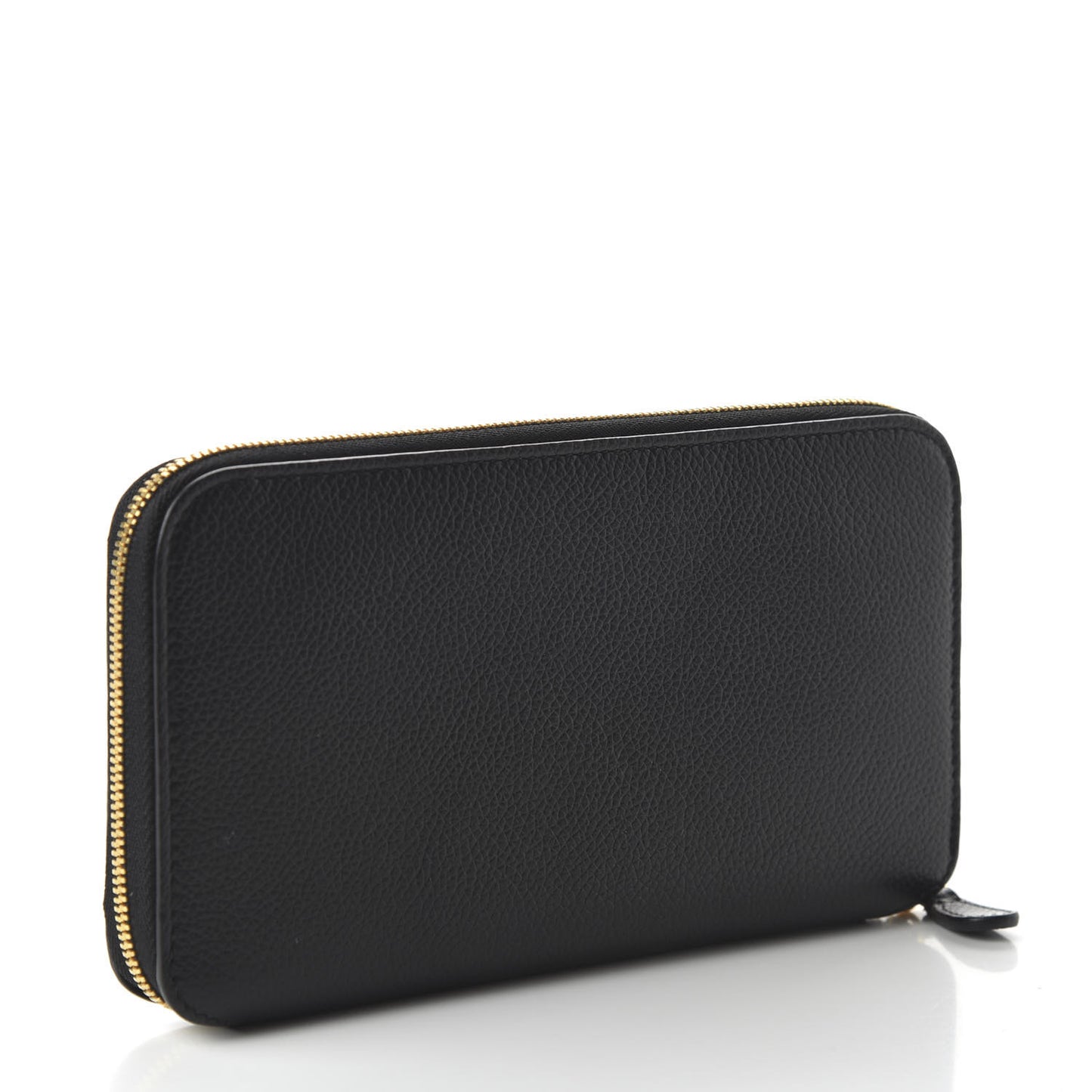 Calfskin Logo Everyday Continental Zip Around Wallet Black