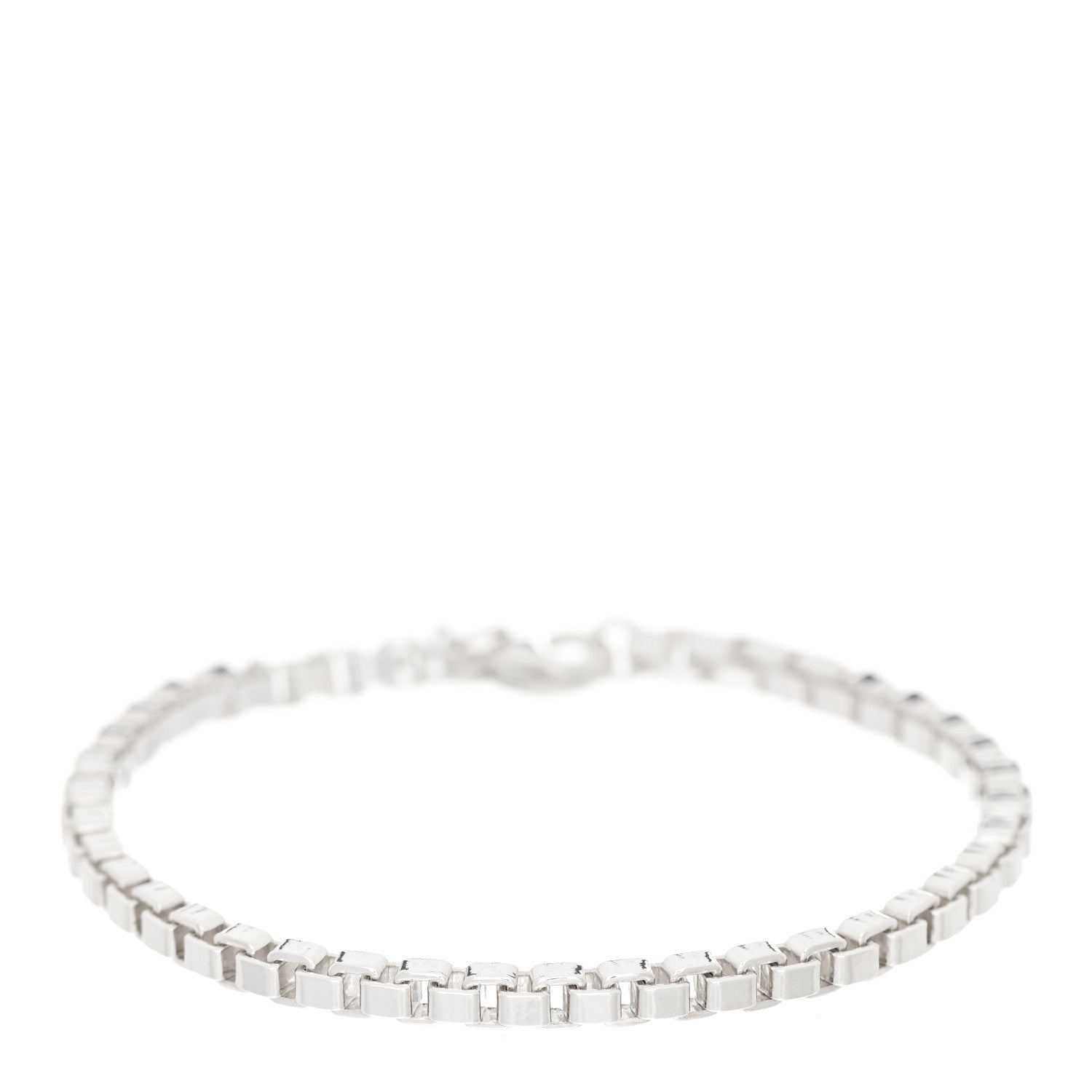 Tiffany Sterling Silver 4mm Venetian Link Bracelet 1 of 5