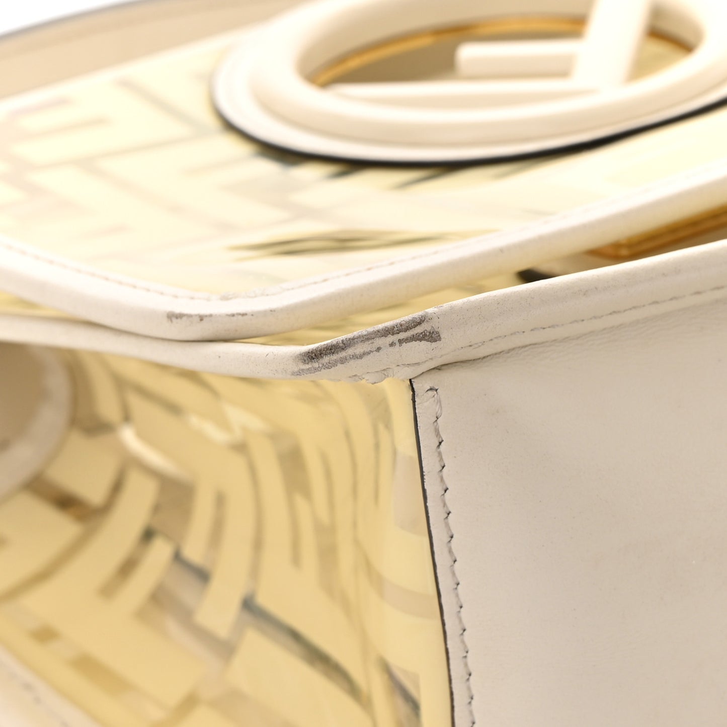 TPU FF Vitello Century F is Fendi Small Kan I Shoulder Bag White