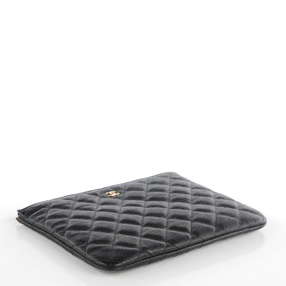 Chanel Caviar Quilted Medium Cosmetic Case Black 4 of 8