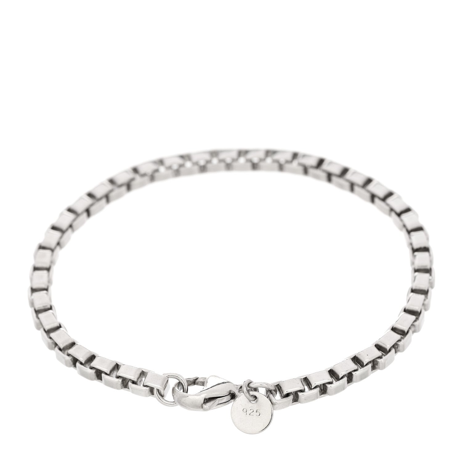 Tiffany Sterling Silver 4mm Venetian Link Bracelet 2 of 3