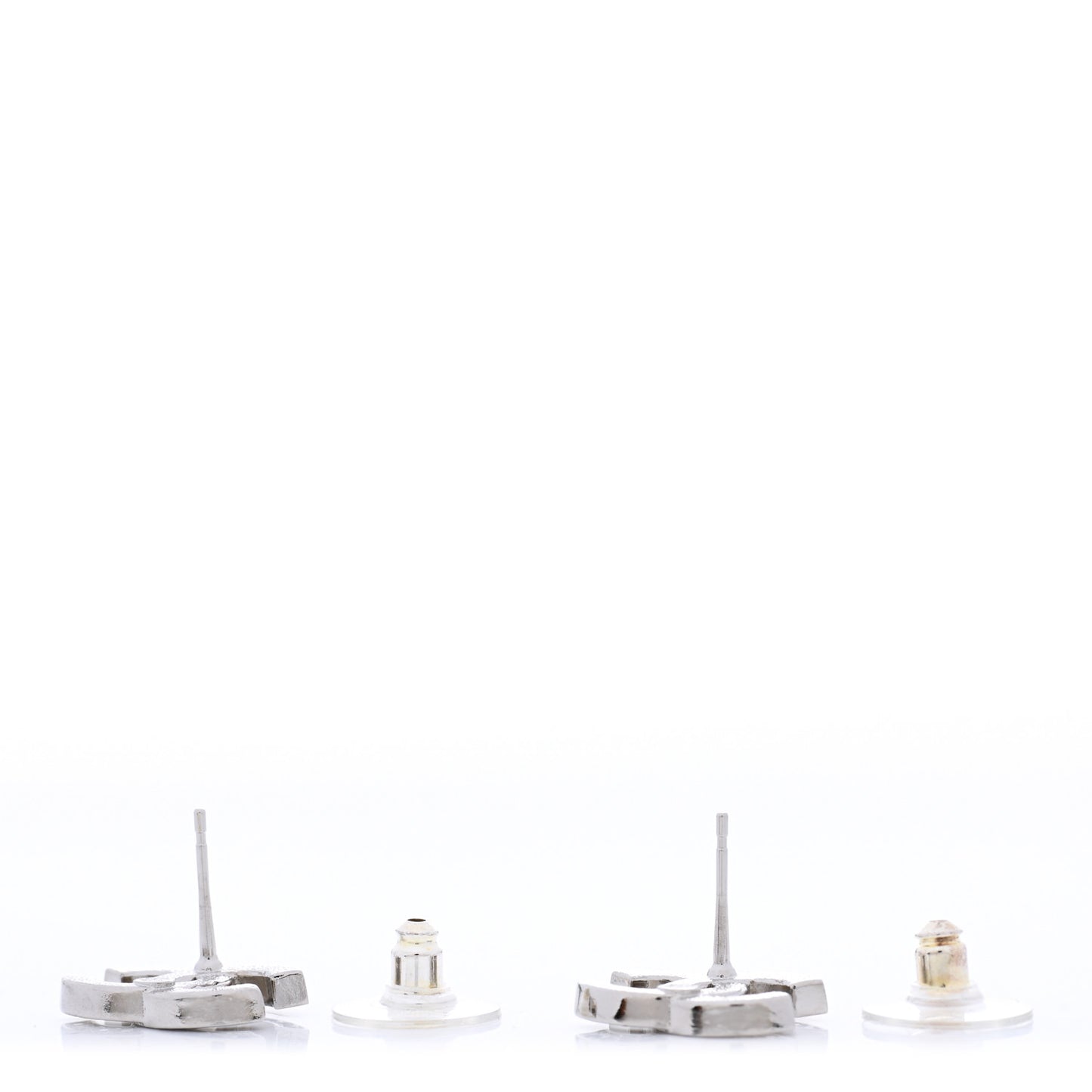 Crystal CC Earrings Silver Black