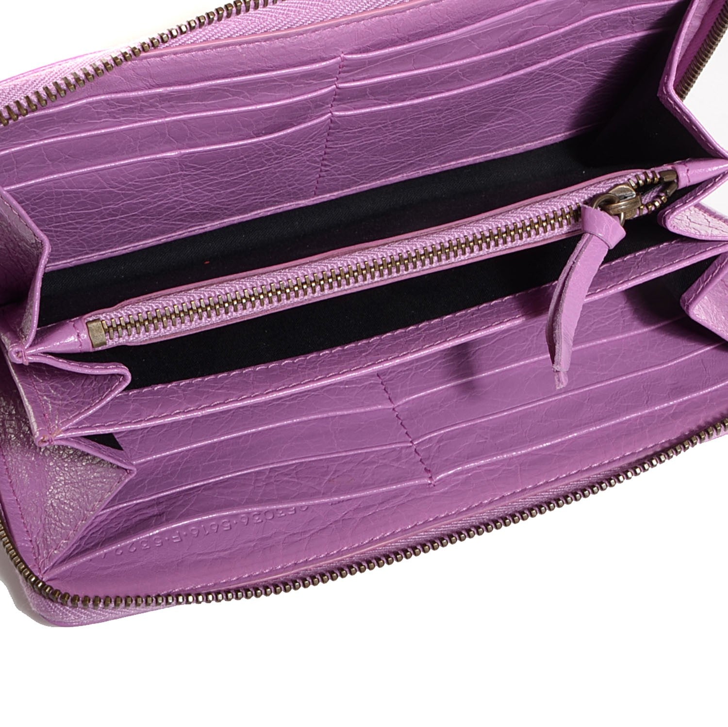 Balenciaga Agneau Classic Hardware Continental Zip Around Wallet Rose Berlingot 5 of 11