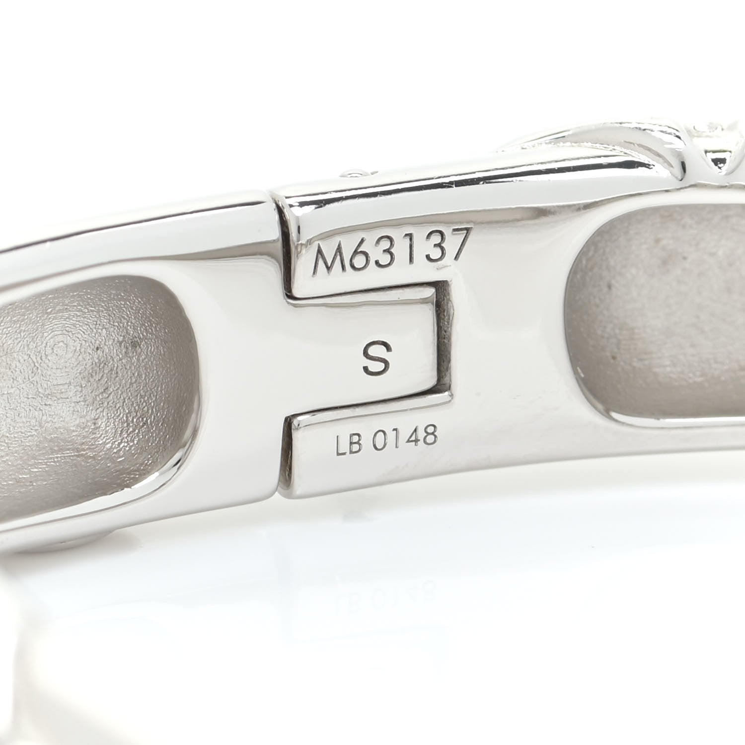 Louis Vuitton Brass Family Bracelet Bangle S Silver 5 of 6