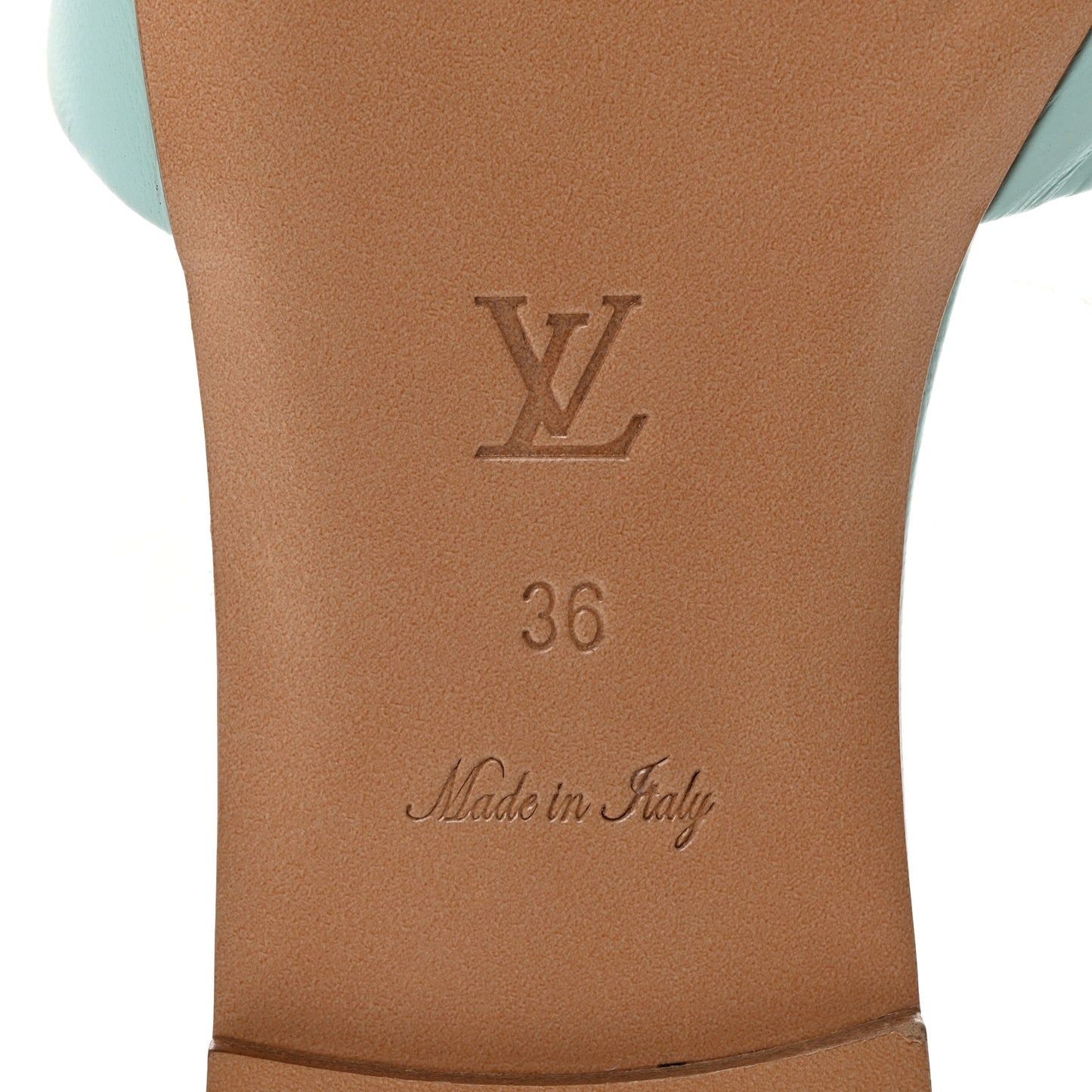 Lambskin Embossed Monogram Revival Flat Mules 36