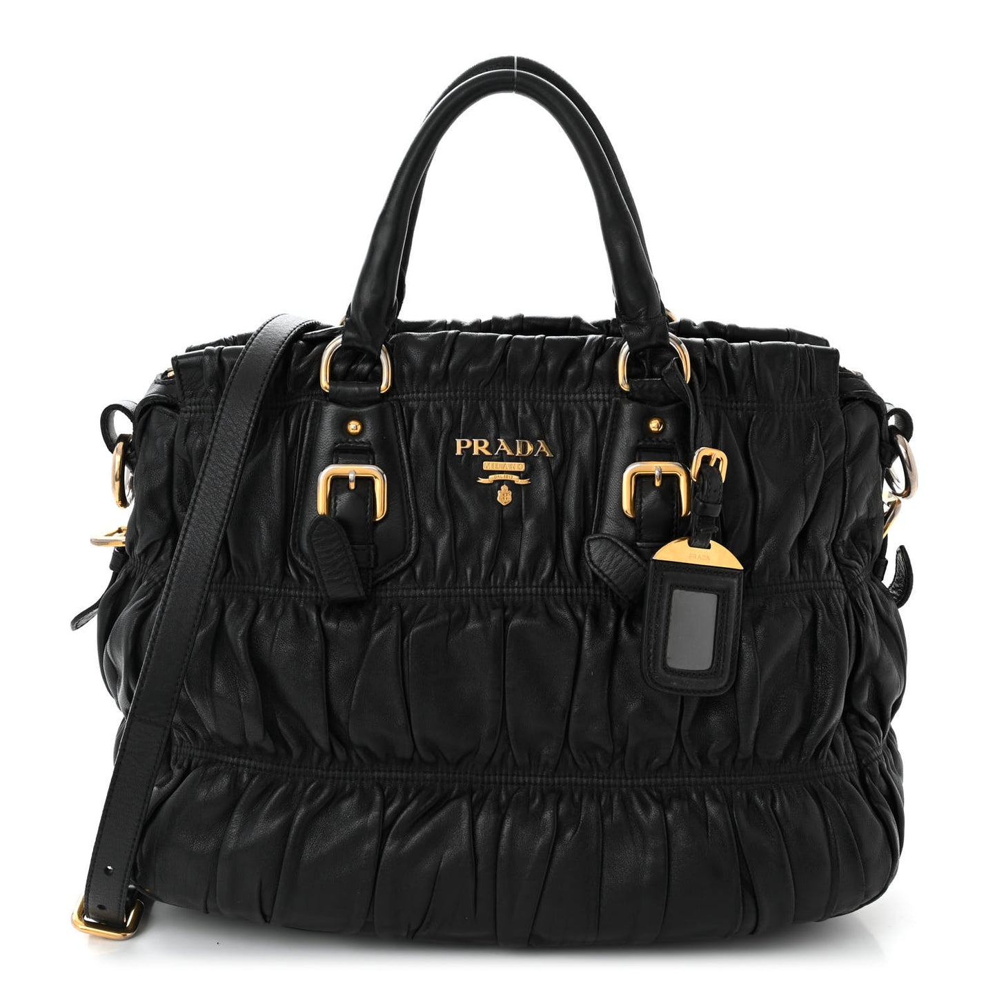 Nappa Gaufre Tote Black