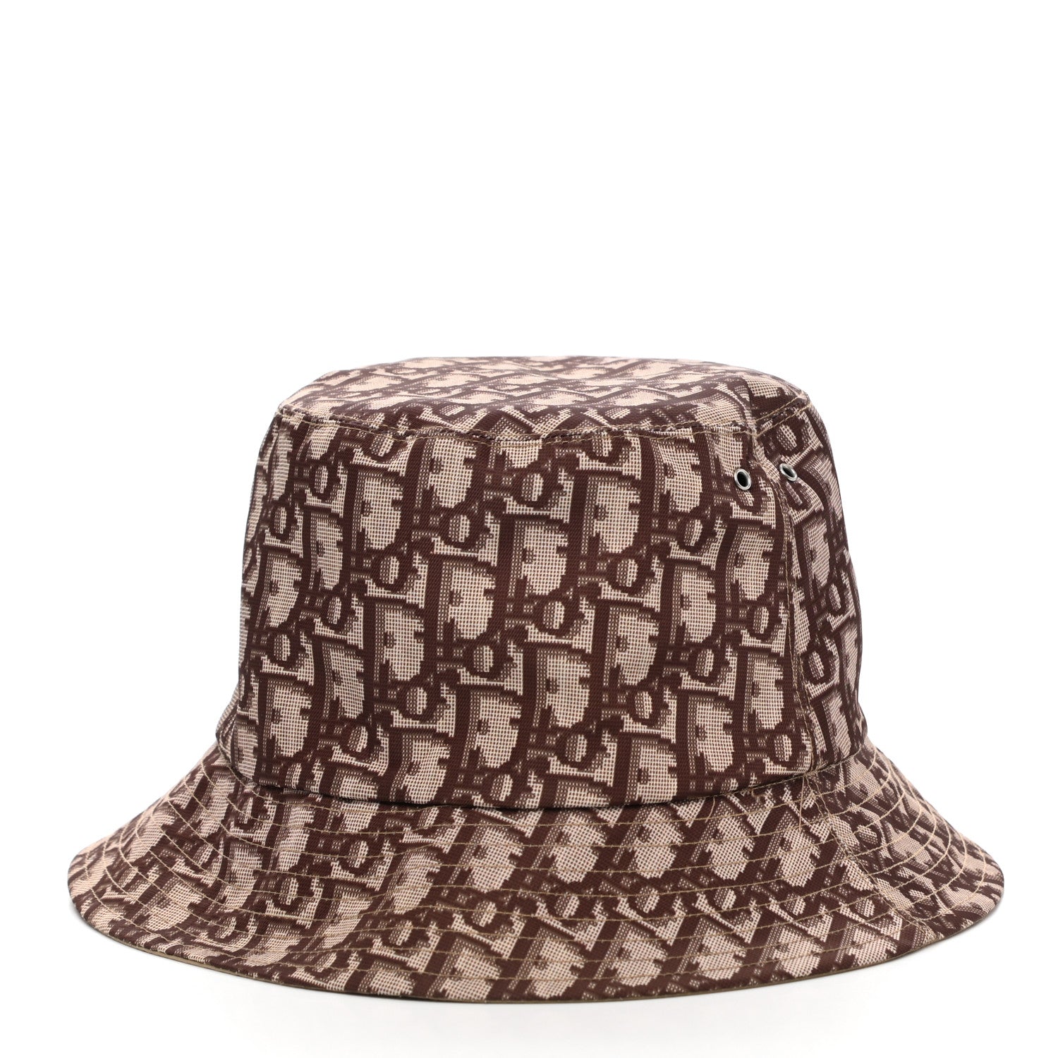 Christian Dior Oblique Reversible Teddy-D Brim Bucket Hat 57 Beige 1 of 15