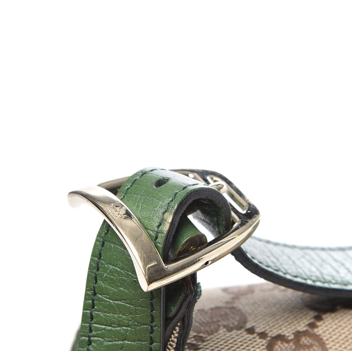 Gucci Monogram Horsebit Web Flap Bag Green 13 of 13