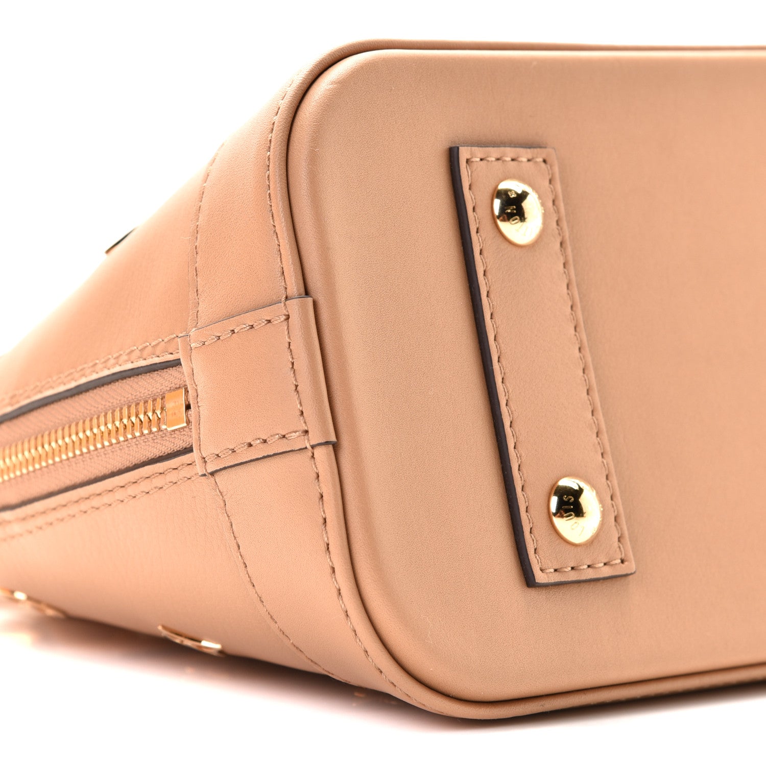 Louis Vuitton Calfskin Metal Monogram Alma BB Camel Brown 10 of 11