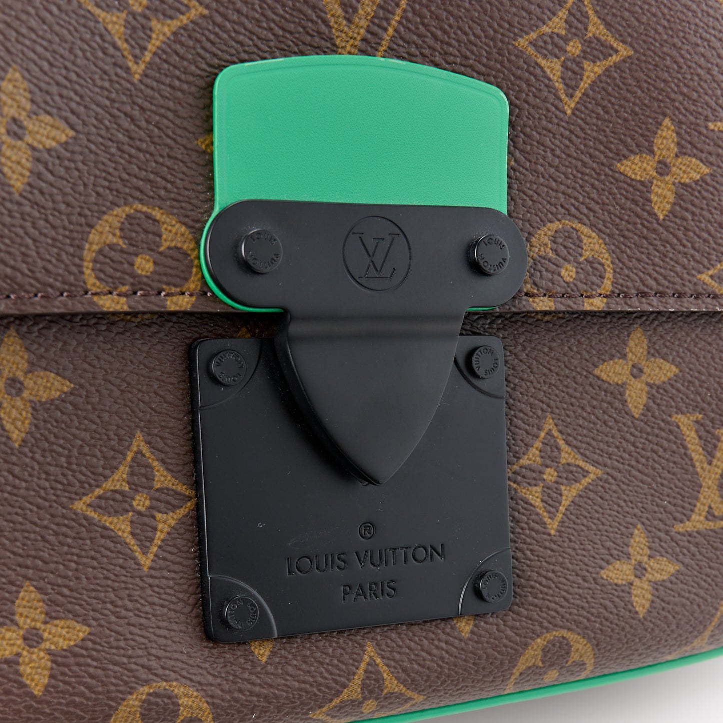 Monogram Macassar S Lock Messenger Minty Green