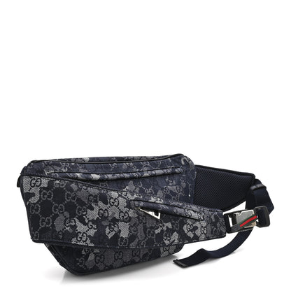 Gucci Denim GG Monogram Camouflage Belt Bag Blue 3 of 10