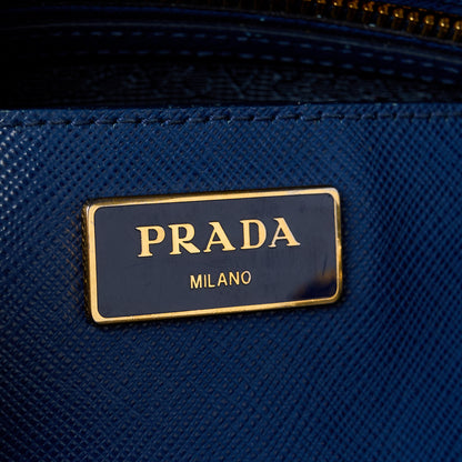 Prada Saffiano Medium Galleria Double Zip Tote Bluette 5 of 11