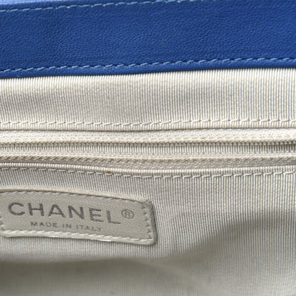 Chanel Washed Lambskin Quilted Medium Chain Around Messenger Blue 15 of 33