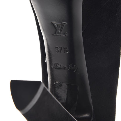 Louis Vuitton Suede Last Dance Pumps Heels 37.5 Black 6 of 9