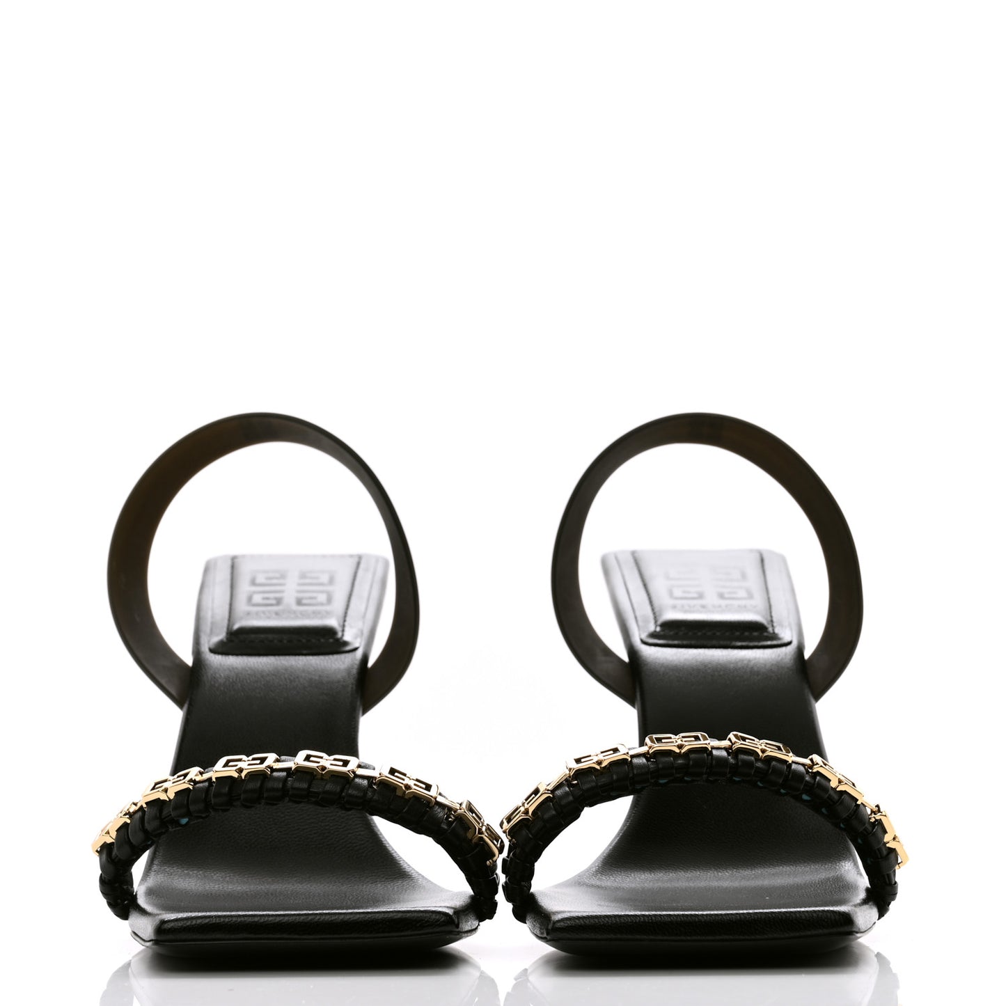 Smooth Nappa G Woven Slingback 90mm Sandals 39 Black