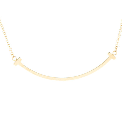 Tiffany 18K Yellow Gold Small T Smile Pendant Necklace 4 of 8