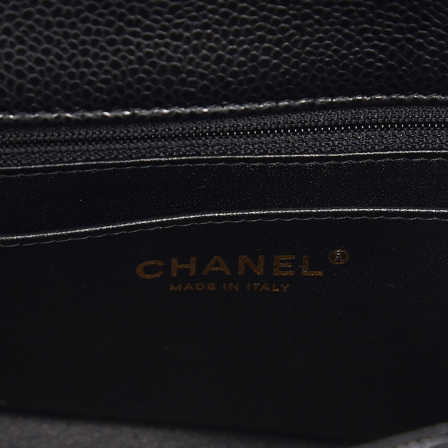 Caviar Quilted Mini Rectangular Flap Black