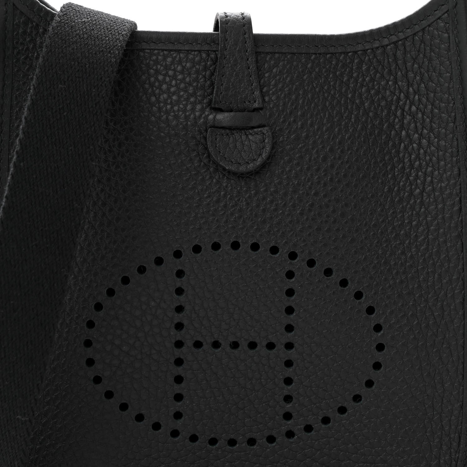 Hermes Taurillon Clemence Evelyne TPM Black 8 of 11