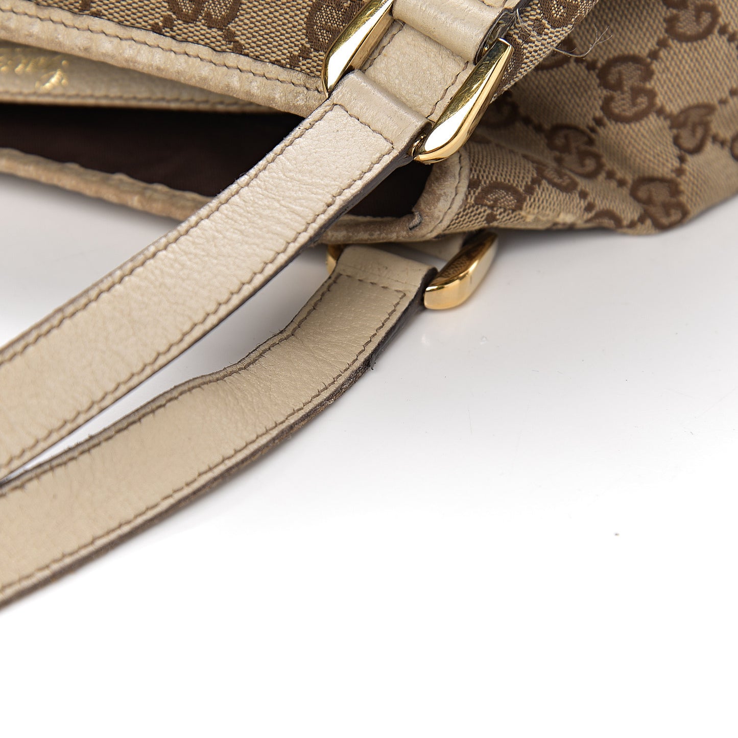 Monogram Medium Abbey Shoulder Bag Off White