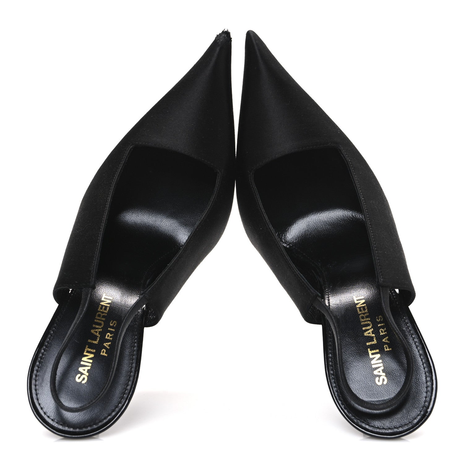 Saint Laurent Raso Regale Raven 110 Slingback Pumps 37.5 Black 2 of 11