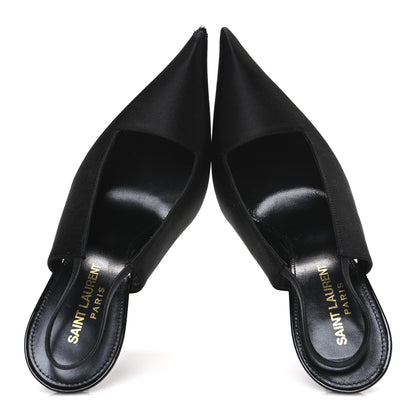 Saint Laurent Raso Regale Raven 110 Slingback Pumps 37.5 Black 2 of 11