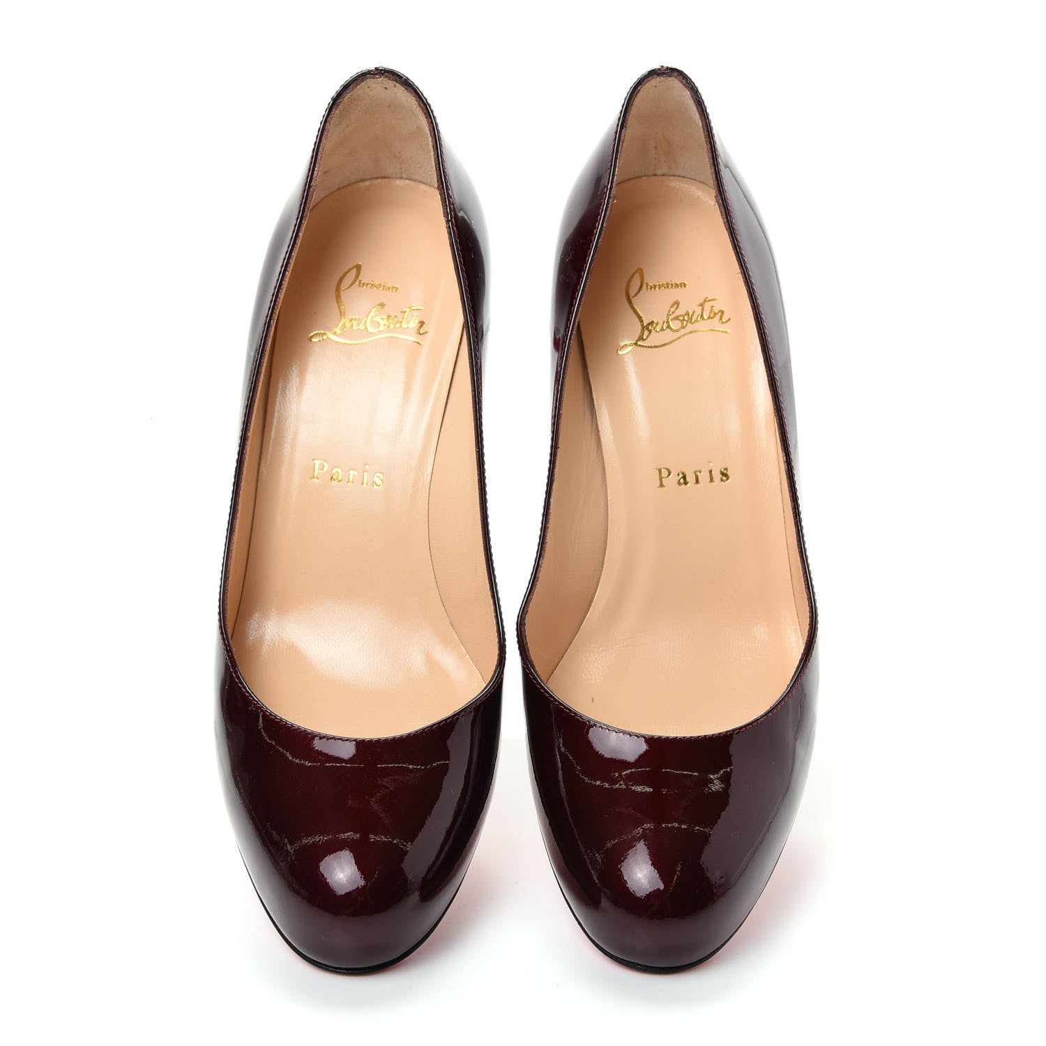 Christian Louboutin Patent Simple 70 Pumps 36.5 Burgundy 5 of 9