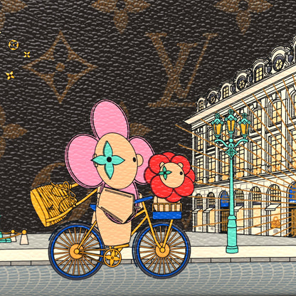 Louis Vuitton Monogram 2022 Christmas Animation Paris Zippy Wallet Pink 7 of 7