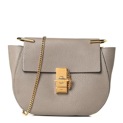 Chloe Grained Lambskin Drew Shoulder Bag Motty Grey 1 of 7