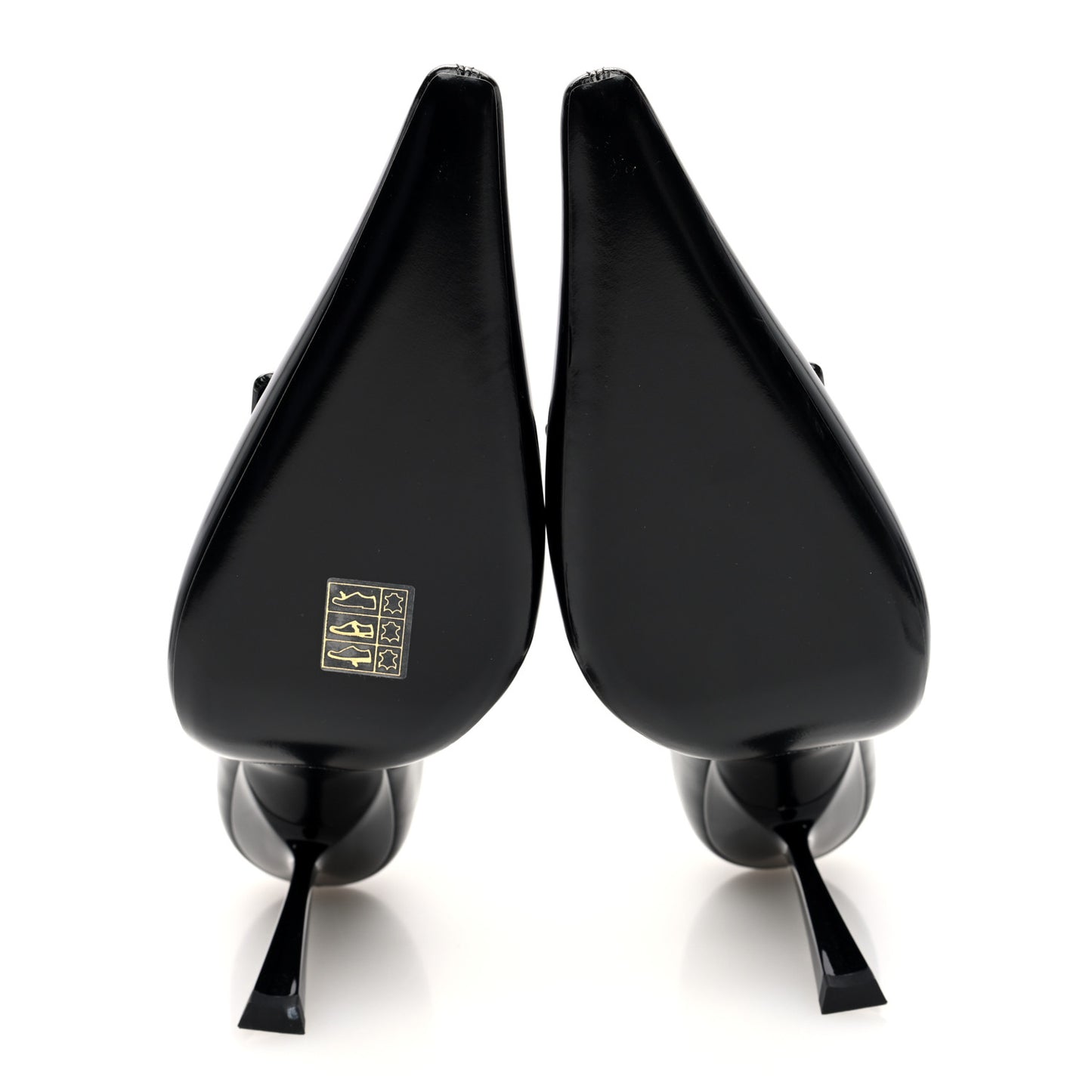 Patent Calfskin Dorsay 110 Pumps 38.5 Black