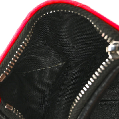Saint Laurent Patent Grain De Poudre Matelasse Chevron Monogram Zipped Two-Part Wallet Neon Pink 6 of 7