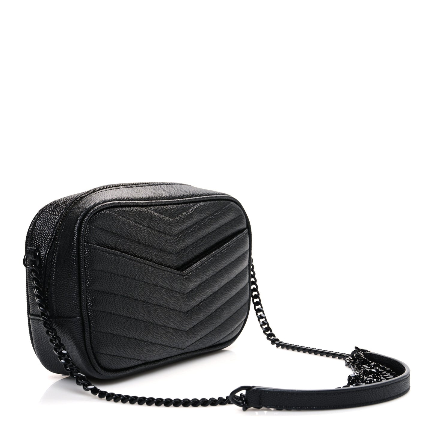Grain De Poudre Matelasse Monochrome Monogram Mini Lou Camera Bag Black