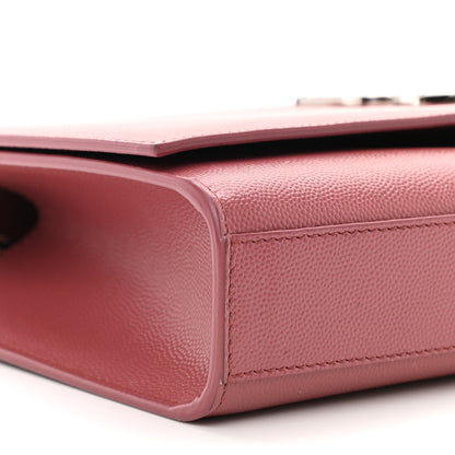 Saint Laurent Grain De Poudre Medium Classic Monogram Kate Satchel Mystic Rose 10 of 11