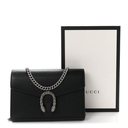 Gucci Calfskin Mini Dionysus Chain Wallet Black 11 of 11