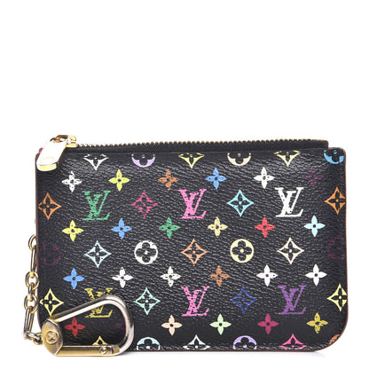 Louis Vuitton Monogram Multicolor Key Pouch Black Grenade 1 of 12