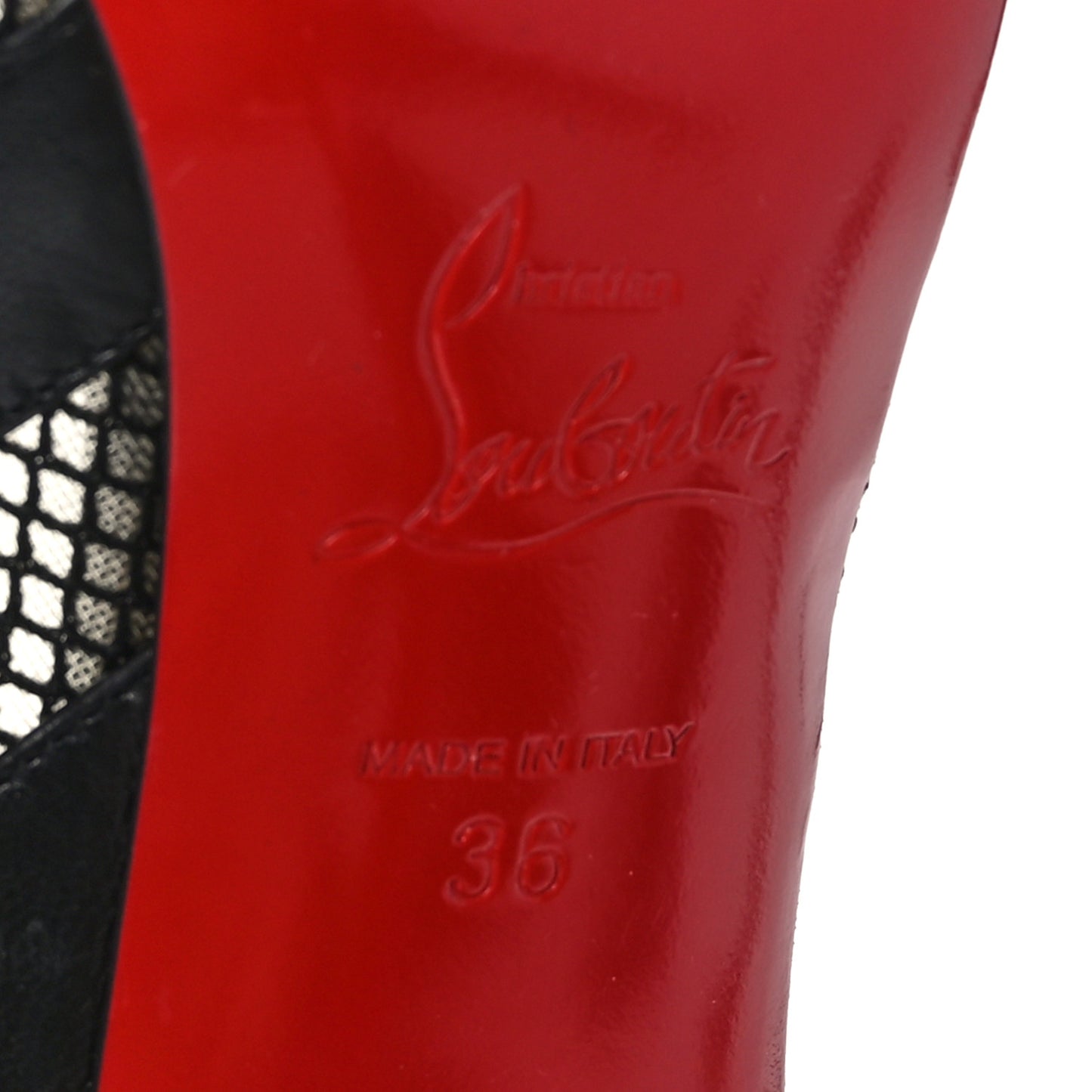 Patent Calfskin Mesh Bandy 100 Pumps 36 Leopard