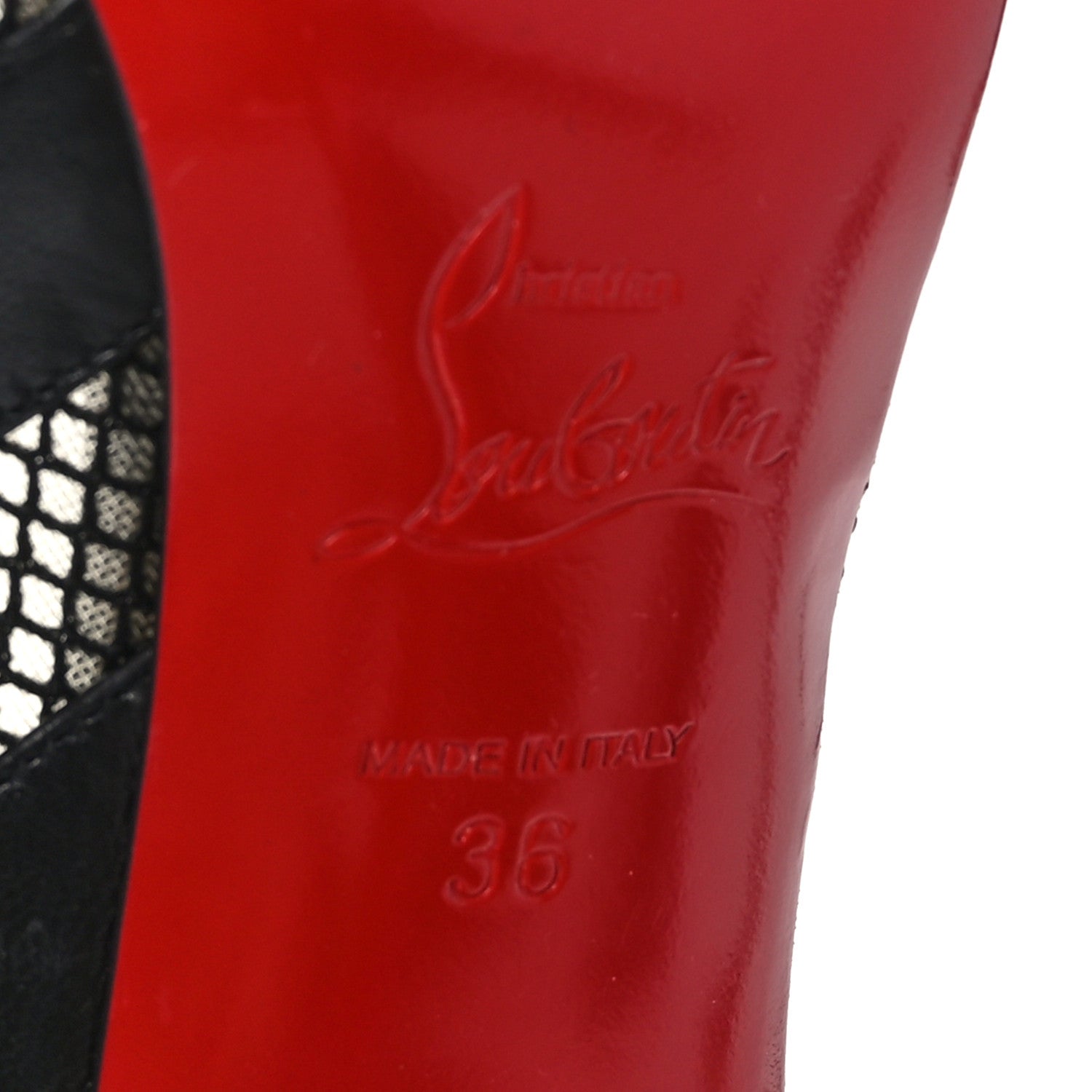 Christian Louboutin Patent Calfskin Mesh Bandy 100 Pumps 36 Leopard 7 of 8
