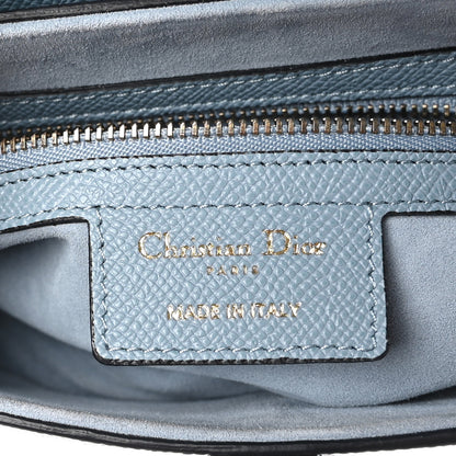 Christian Dior Grained Calfskin Saddle Bag Sky Blue 6 of 10
