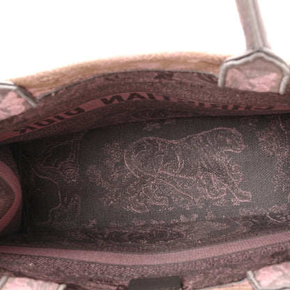 Christian Dior Canvas Embroidered Medium Dioriviera Toile De Jouy Book Tote Pink Grey 5 of 11