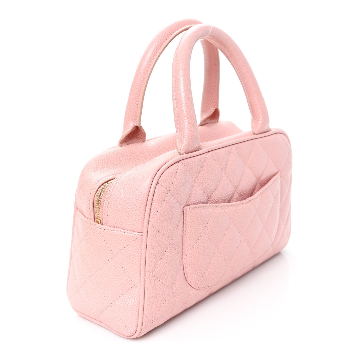 Chanel Caviar Quilted Small Bowler Pink 2 of 10