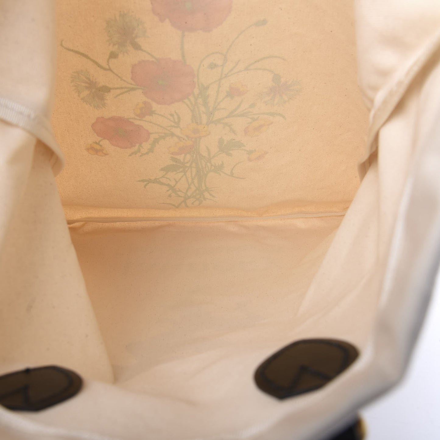 Canvas Chateau Marmont Drawstring Tote Beige