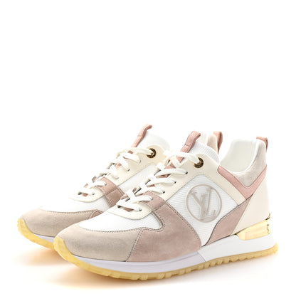 Louis Vuitton Suede Mesh Run Away Sneakers 40 White Grey 4 of 9
