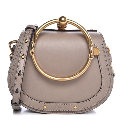 Chloe Calfskin Suede Small Nile Bracelet Bag Motty Grey 1 of 8