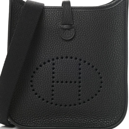 Hermes Taurillon Clemence Evelyne TPM Black 8 of 11