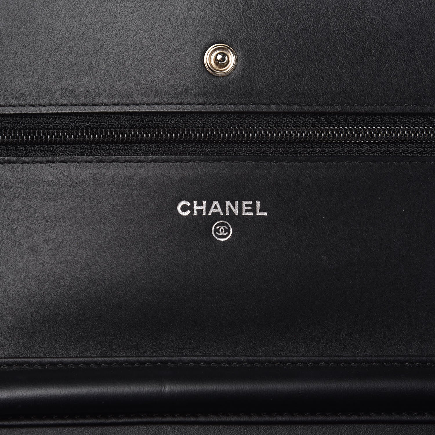Chanel Patent Quilted Wallet On Chain WOC Black 6 of 9