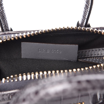 Givenchy Calfskin Crocodile Embossed Mini Antigona Storm Grey 7 of 10