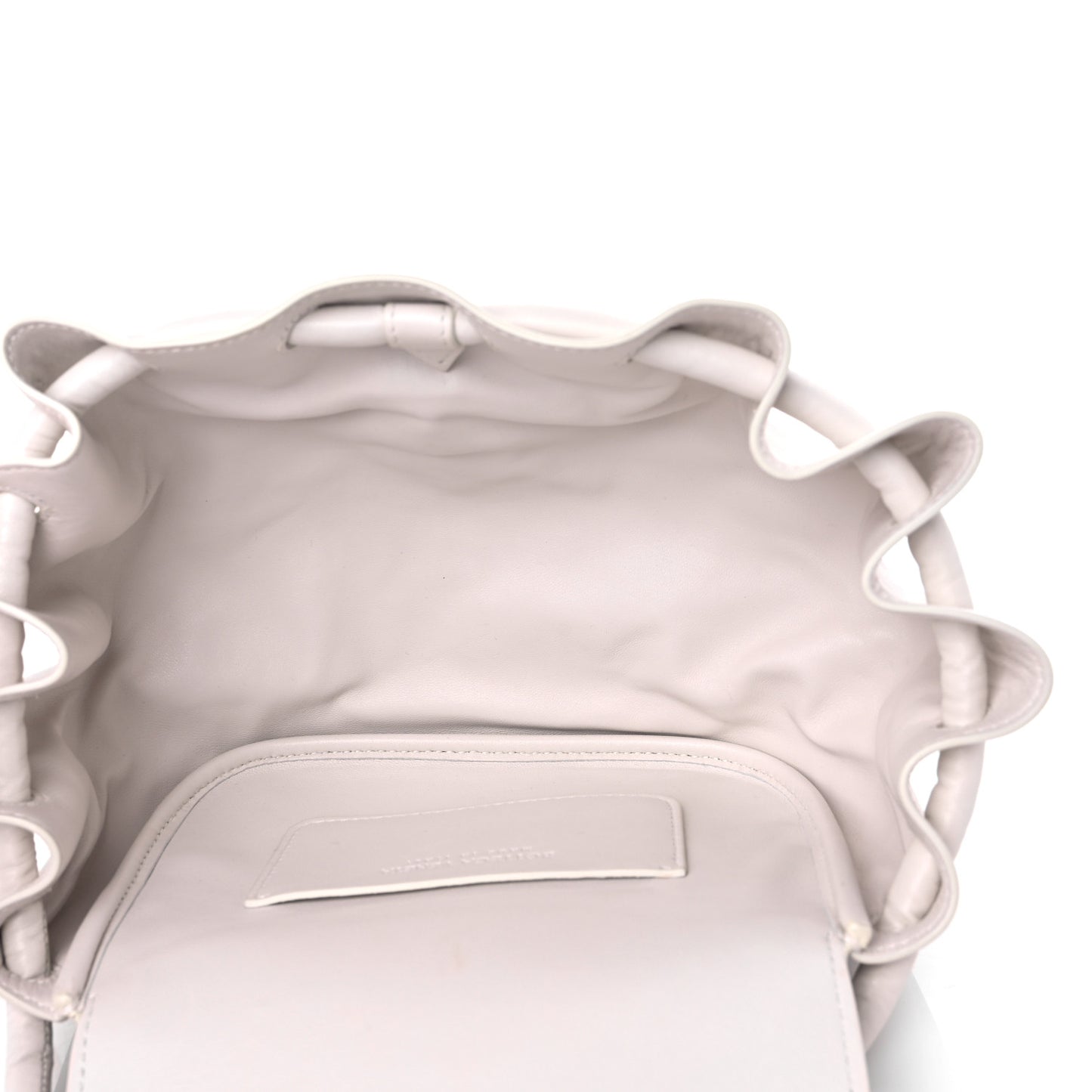 Lambskin Small Beak Triangle Flap Shoulder Bag Chalk