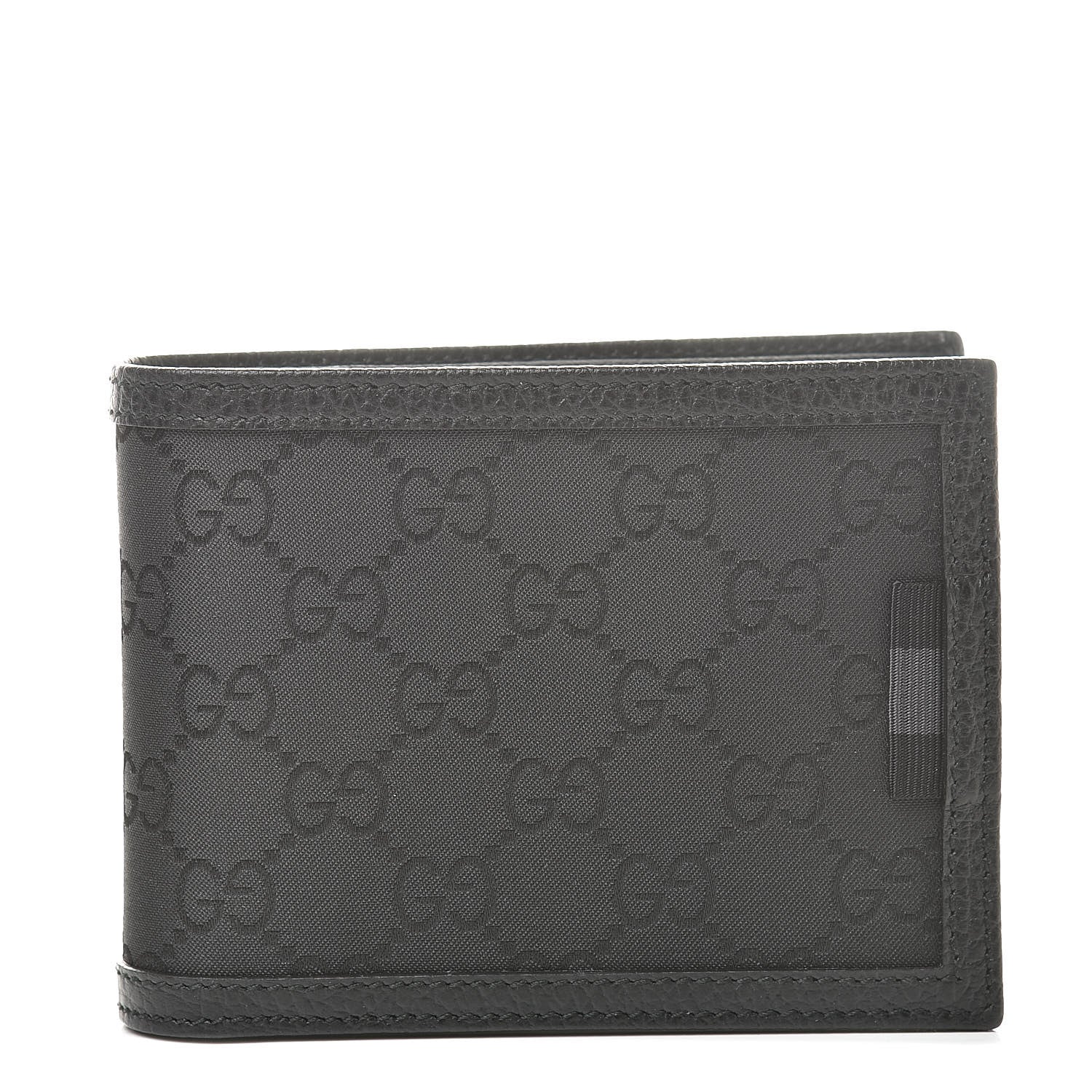 Gucci Nylon Monogram Bi-Fold Wallet Black 1 of 8