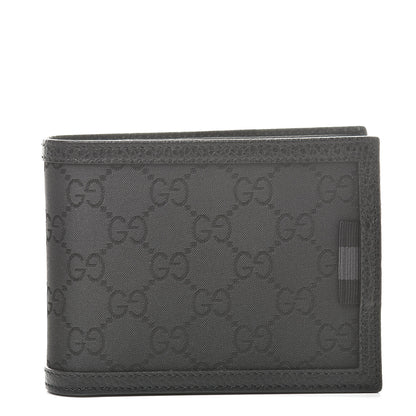 Gucci Nylon Monogram Bi-Fold Wallet Black 1 of 8