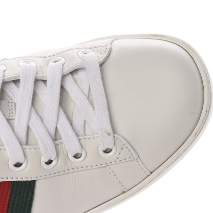 Gucci Calfskin Crocodile Web Womens Ace Sneakers 37 White Green 15 of 18