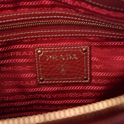 Prada Vitello Daino Top Handle Shoulder Bag Rosso 7 of 14